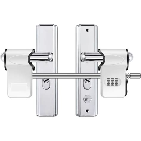 OKYMOTOR Double Door Combination Lock Metal 3-Digit Door Security Code ...
