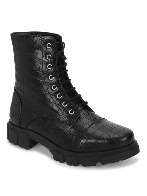 Black Croc Kitten Ankle Boots (TC-ST-1285-BLKCROC) – Truffle Collection