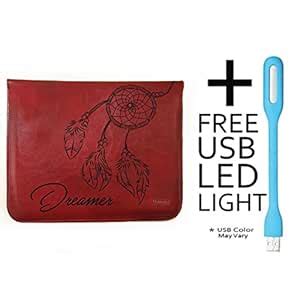 Hamee Designer 8-Inch Tablet Sleeve Tan Brown Leather Tablet Case ...