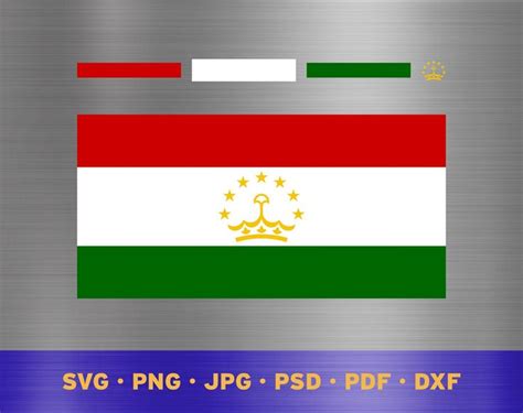 Tajikistan Flag Svg Layered, Tajikistani Flag Svg, Tajik Flag Cricut ...