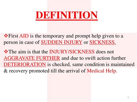 Image result for Define First Aid