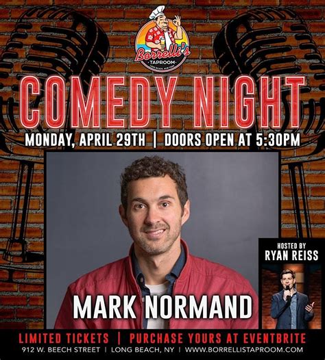 Copy of Mark Normand Comedy Night @Borrellis Taproom, The Beach House ...