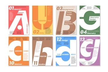 Typography poster design layout font book cover template modern ...