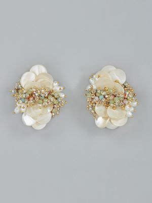 Buy House of D'oro Fennaya Multi-Coloured Beaded Studs Online
