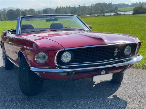 Ford Mustang Cabrio BJ 1969 Rot/Burgundy Red | NR Classic Car Collection Stuttgart