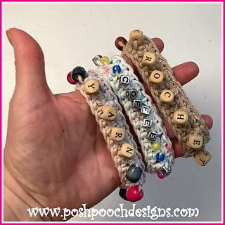 Ravelry: Letter Beaded Bracelets pattern by Sara Sach