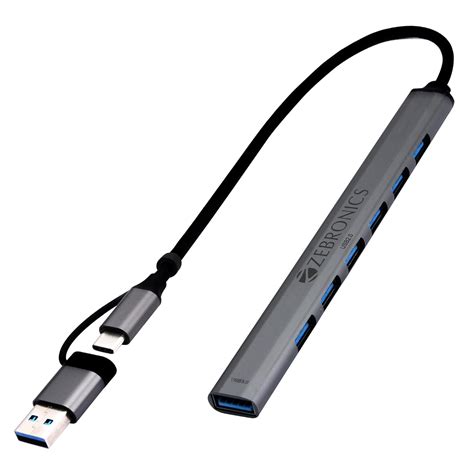 ZEBRONICS 700HB Type C Multiport Adapter with 7 USB Ports, Aluminum ...