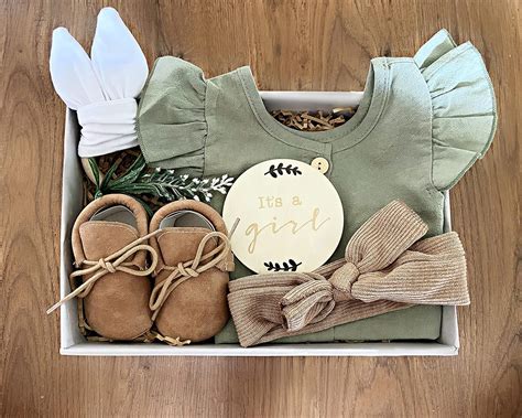 Baby girl gift set in Sage Green - Unique baby shower gift gender ...