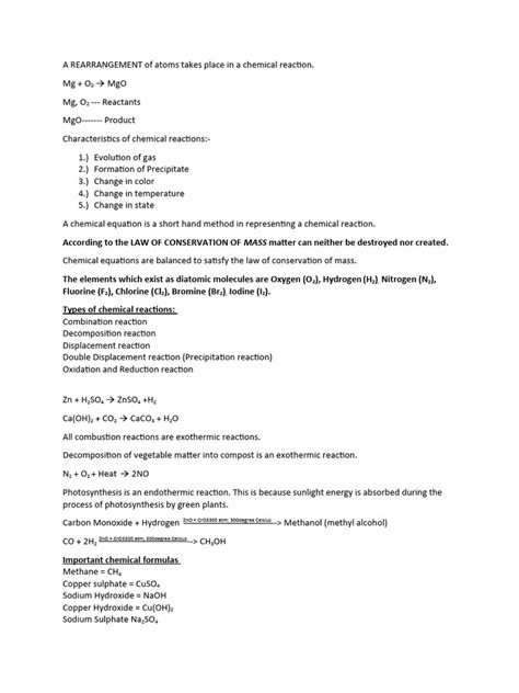 Image result for Class X Chemistry Notes PDF