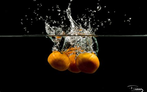 Download wallpaper 3840x2400 tangerines, fruits, water, underwater ...