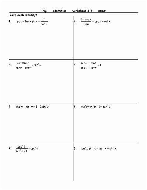 Derivative Of Trigonometric Functions Worksheet Elegant Worksheet Trig ...