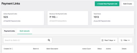 Create Payments links in Bulk