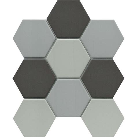 Emser Source Dark Blend 9-in x 10-in Matte Porcelain Honeycomb ...