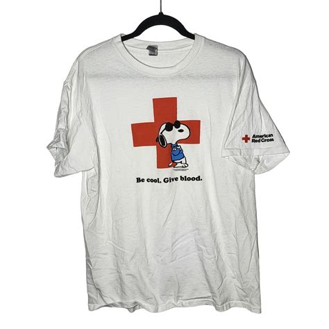 Gildan Limited Edition American Red Cross Peanuts Snoopy T-Shirt | Grailed