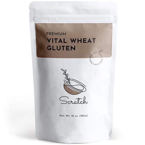 Amazon.com : Scratch Premium Vital Wheat Gluten - Seitan Flour, High ...