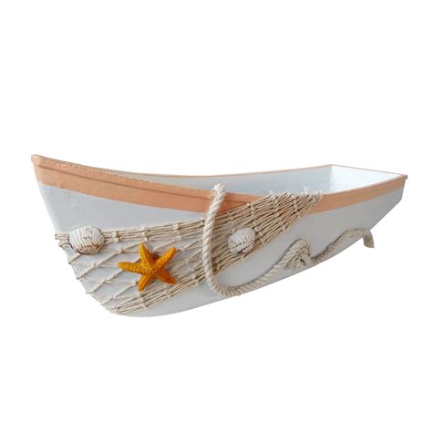 Attraction Design Wooden Boat Tray Decor, 17" L Canoe Boat Tray Display ...