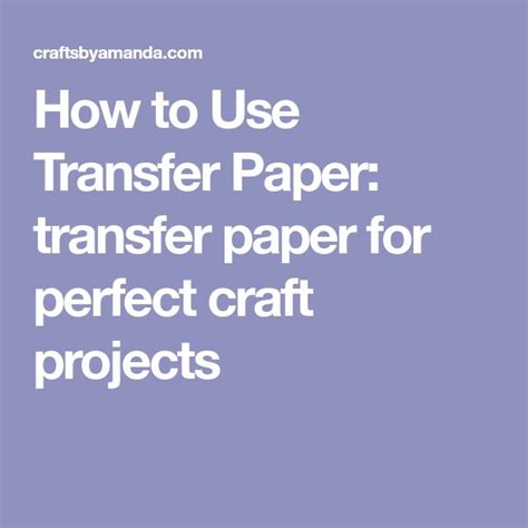 Image result for Transfer Paper Tutorial