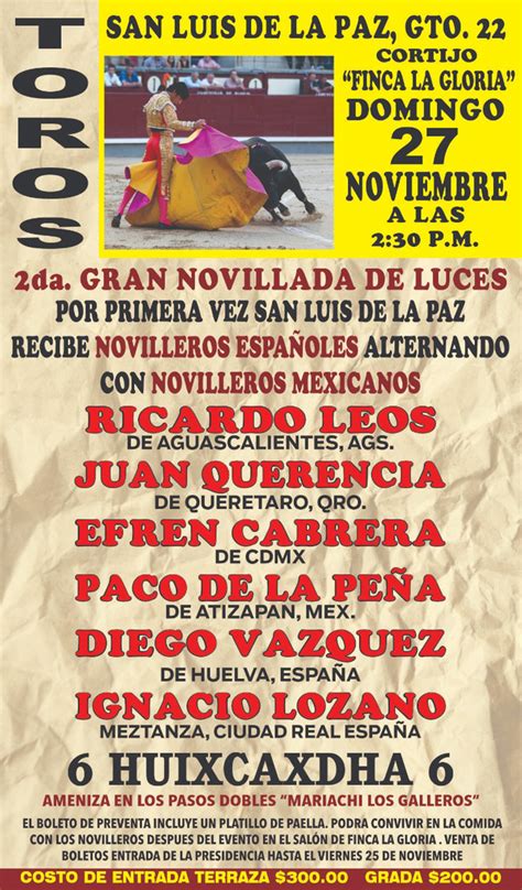 La novillada en San Luis de la Paz cambia de coso, de día y horario ...