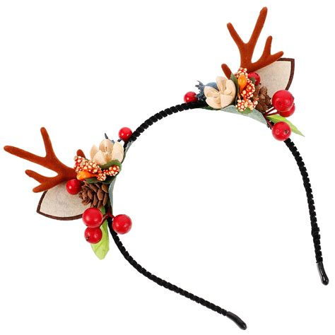 SWETRACE Antler Headband Reindeer Ears Headband 1Pcs Multi Color for ...