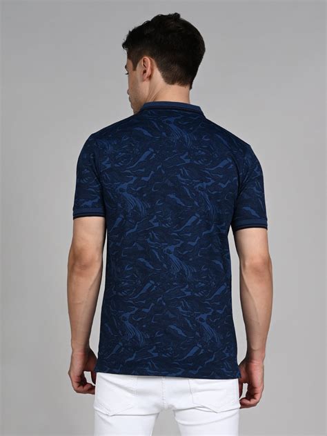 Killer Men Dark Blue Printed Slim Fit T-Shirt – Killer Jeans