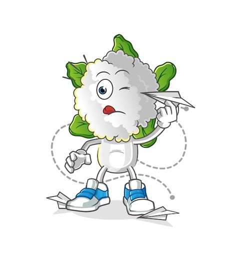 Dessin animé de tête de chou-fleur avec vecteur de dessin animé de ...