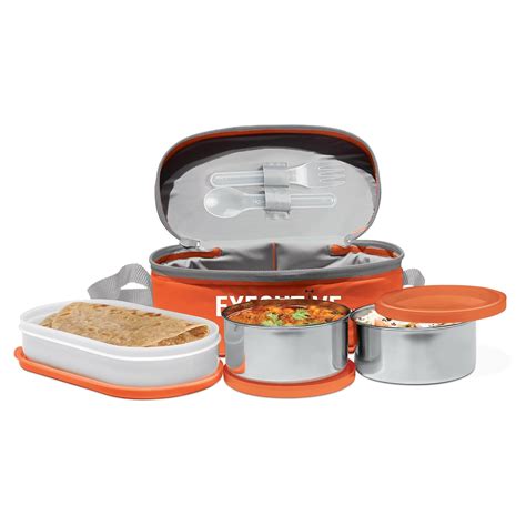 Buy MILTON Executive Lunch Insulated Tiffin, 2 Round Containers, 280 ml ...