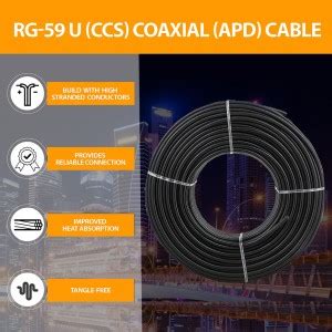 D25 30 METER 23AWG Pure Copper 3+1 CCTV Camera Coaxial Cable For High ...