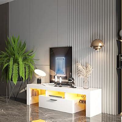Buy SOLBAKUILT Modern White TV Stand for 32/40/50/55+ Inch TV ...