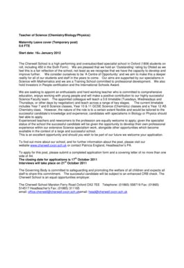 Fillable Online Teacher of Science (ChemistryBiologyPhysics) Fax Email ...