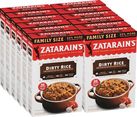 Amazon.com : Zatarain's Family Size Dirty Rice, 12 oz (Pack of 12 ...