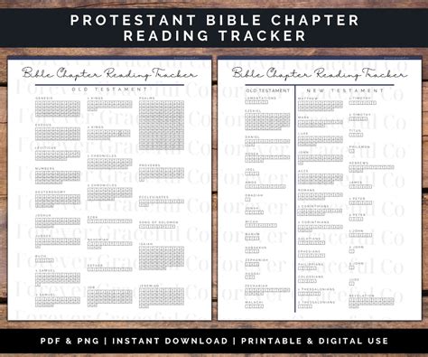 Buy Protestant Bible Chapter Tracker Online in India - Etsy