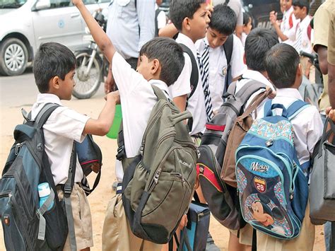 school bag: Students’ bags will get lighter from June. Yay!