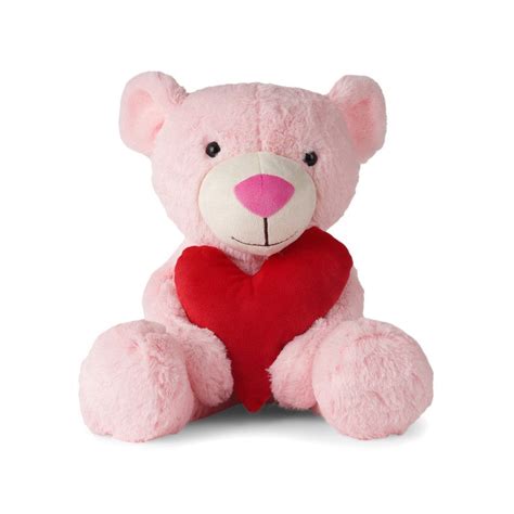 Teddy Bear Cutie Pink Bear with Heart Soft Toy – Snooplay