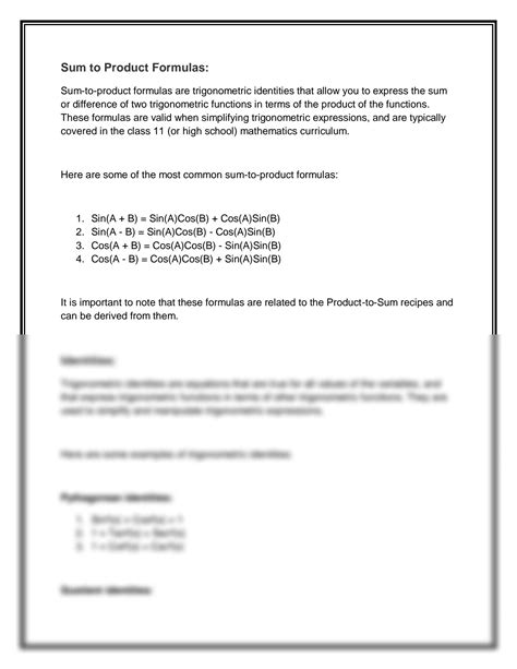 Image result for Maths Trigonometry Formulas Class 11