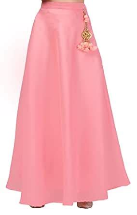 Buy Studio Shringaar Women's Readymade Organza Wedding Sangeet Skirt ...