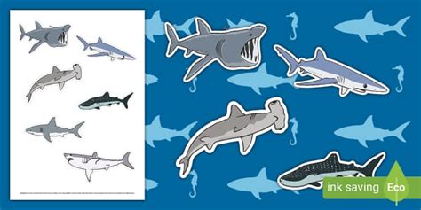 Small Shark Cut Outs