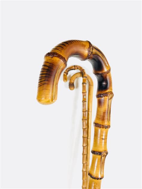 Three Henry Howell and Co. London Antique Bamboo Walking Sticks, 1920s ...