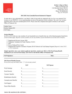 Fillable Online berklee 15.16 NCP Statement of Support.doc - berklee ...