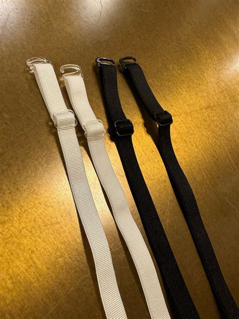 Detachable Bra Straps, Black, Ivory, Dress Bra Straps, 10mm Wide ...