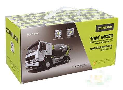Original 1:38 Zoomlion diecast concrete cement mixer HINO 700 alloy en ...