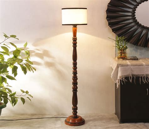 Buy Fashionable Drum Designer Wooden Floor Lamp (Cream) at 31% OFF ...