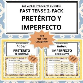 Past-Tense 2-Pack | Haber (Preterite & Imperfect) | Spanish Verb ...