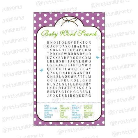 Green & Purple Baby Word Search Game – PRETTY UR PARTY