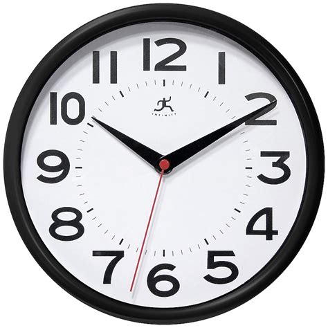 Infinity Instruments 9 in Round Black Plastic Indoor Contemporary Wall ...