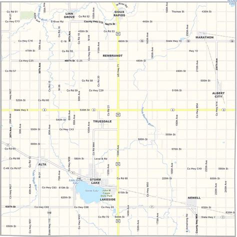 Buena Vista County Map, Iowa - US County Maps
