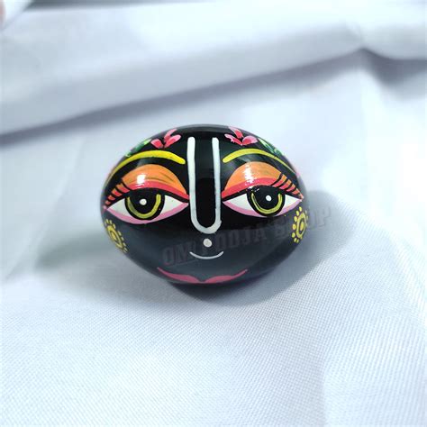 Laddu Gopal Painted Original Shaligram Stone