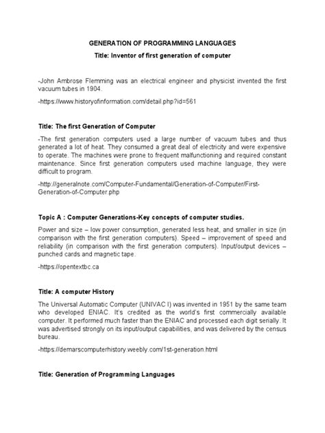 Image result for First Generation Computer Notes