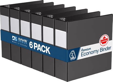 Premium Economy, Angle D Ring, Binder, 6 Pack (3", Black) : Amazon.in ...