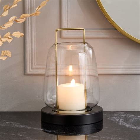 Buy Royale Zayn Glass and Metal Lantern - Small from Home Centre at ...