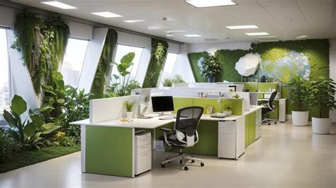 Bioengineered workspace with living walls and oxygenproducing furniture ...